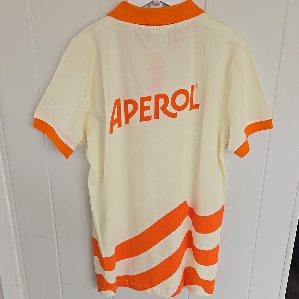 Men's Official Aperol Spritz 2025 US Open Polo Shirt, 100% Organic Cotton Size M - Picture 10 of 12